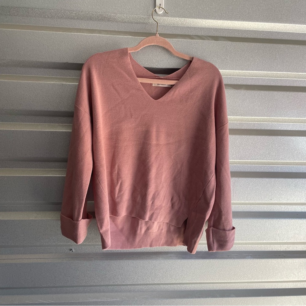 moussy v-neck boxy sweater